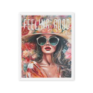 Feeling Good – Colorful Feminine Wall Art Print, Bold Glamorous / Framed Canvas