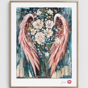Blooming Angel Wings / Exclusive, Signed and Kissed Limited Edition Print