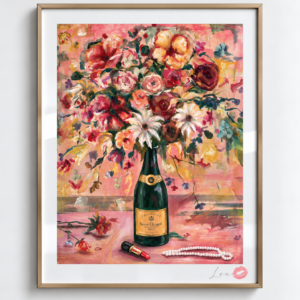 Bubbly & Blooms / Exclusive, Signed and Kissed Limited Edition Print