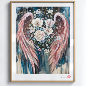 Blooming Angel Wings / Exclusive, Signed and Kissed Limited Edition Print