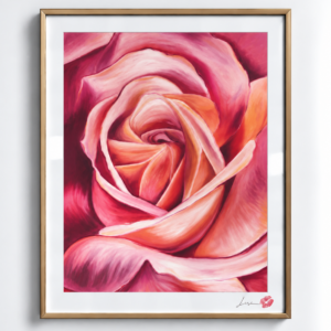 Lipstick Painted Rose / Exclusive, Signed and Kissed Limited Edition Print