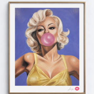 Bubble Gum Bombshell / Exclusive, Signed and Kissed Limited Edition Print