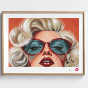 Vintage Glam Portrait / Exclusive, Signed and Kissed Limited Edition Print