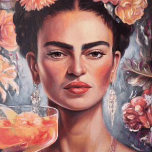 Variation #9011 of Mexican Muse Icon Inspired Portrait, Limited Edition Print