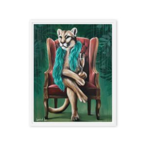 The Bougie Lioness- Glam Animal Wall Art / Framed Canvas