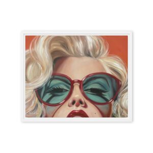 Vintage Hollywood Glam Portrait / Framed Canvas
