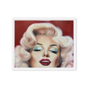 Retro Glam Portrait – Classic Hollywood Inspired Wall Art / Framed Canvas