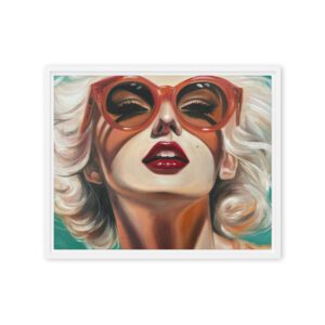 Golden Hour Glam – Vintage Hollywood Inspired Portrait / Framed Canvas