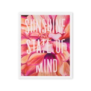 Sunshine State of Mind – Bright Floral Wall Art Print, Positive Energy / Framed Canvas