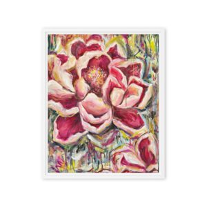 Wild at Heart – Bold Abstract Floral Wall Art / Framed Canvas