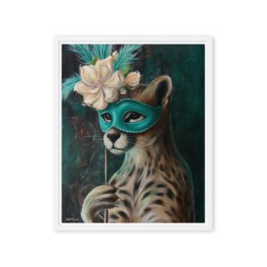 Leopard Lady – The Masquerade Muse / Framed Canvas