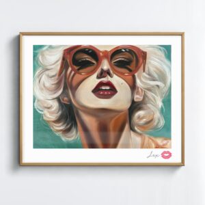 Golden Hour Glam, exclusive, signed and kissed limited edition print