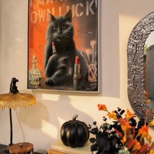 I Make My Own Luck | Original Black Cat Art