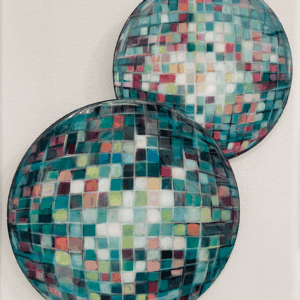 Jungle Disco – Luxe Tropical Disco Ball Art | Resin Statement Wall Sculpture