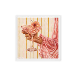 Too Glam to Give a Damn – Glamorous Cocktail Wall Art / Framed Canvas