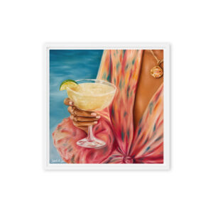 Margaritas by the Sea, Mamacita – Tropical Cocktail Wall Art / Framed Canvas