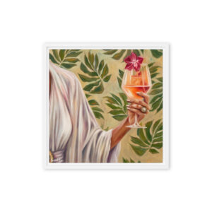Pour Me a Little Paradise – Tropical Bar Wall Art / Framed Canvas