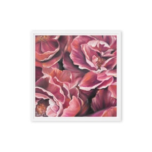 Peony Dreams – Pink Peony Floral Wall Art / Framed Canvas