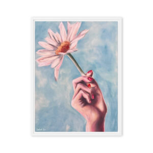 Inhale the Good Shit, Exhale the Bullshit #2 – Feminine Floral Wall Art / Framed Canvas