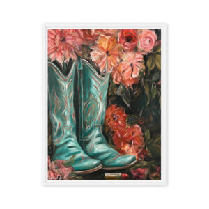 Coastal Cowgirl – Western Coastal Wall Art / Framed Canvas